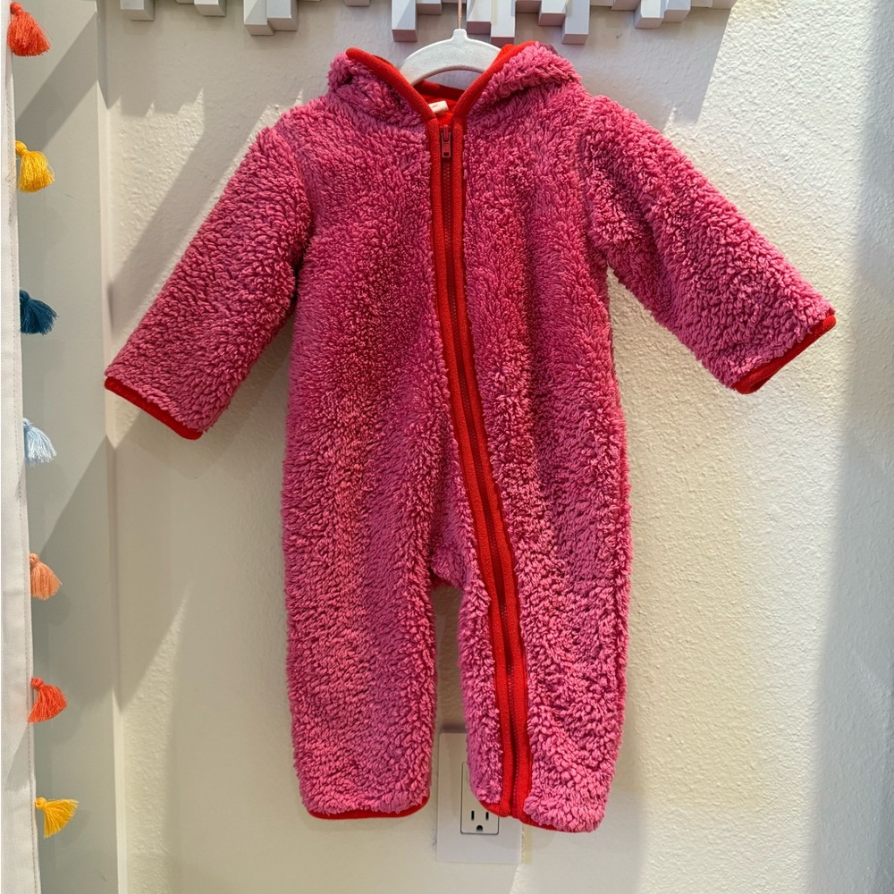 Warm Pink Sherpa Kids Onesie